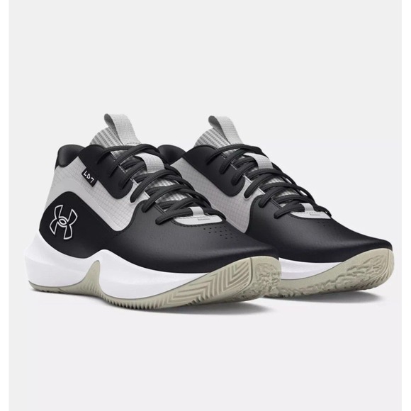 Under Armour Lockdown 7 Black/white Athletic Basketball Shoes Men's Size 11 - Picture 1 of 7